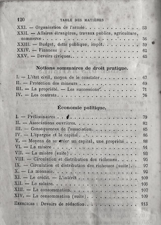 programme des leçons d'instruction civique