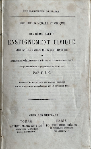 programme des leçons d'instruction civique